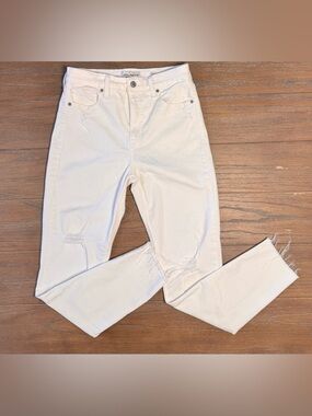 Lucky Brand White Ripped Skinny Jeans